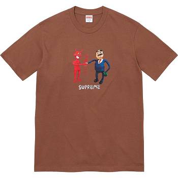 Supreme Business Tee Tricko Hnede | SK376MA