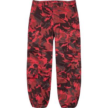 Supreme Cargo Pant Nohavice Červené Maskacove | SK197EX