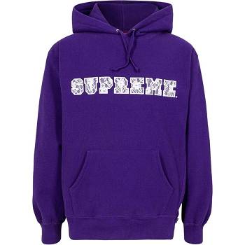 Supreme Cipkovane Detail Logo Mikiny S Kapucňou Nachový | SK115NB