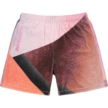 Supreme Geo Velour Sortky Ruzove | SK227UT