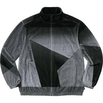 Supreme Geo Velour Tracking Bundy Čierne | SK141NB