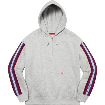 Supreme Half Zip S Kapucňou Mikiny Siva | SK299QZ