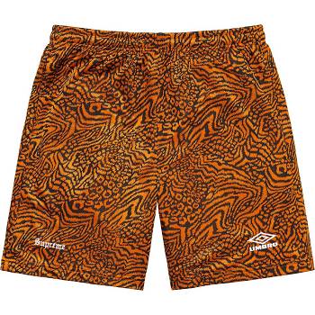 Supreme Jacquard Animal Print Soccer Sortky Oranžové | SK232SO