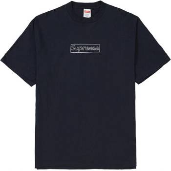 Supreme KAWS Chalk Box Logo Tricko Čierne | SK393JJ