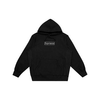 Supreme Kaws Chalk Logo Mikiny S Kapucňou Čierne | SK113VD