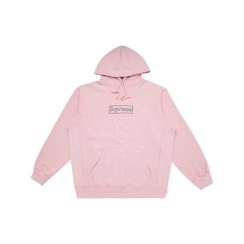 Supreme Kaws Chalk Real Mikiny S Kapucňou Ruzove | SK114BC