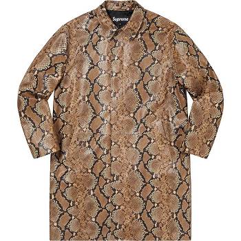 Supreme Kozene Snake Trench Bundy Hnede | SK139VD