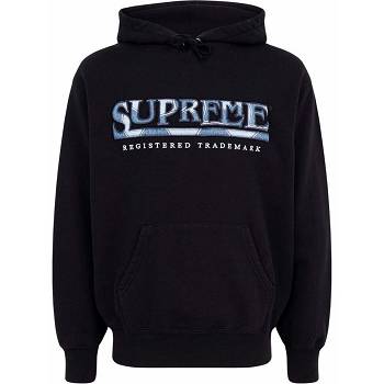 Supreme Logo Embroide Mikiny S Kapucňou Čierne | SK118WY