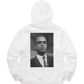 Supreme Malcolm X For Mikiny S Kapucňou Biele | SK119EX
