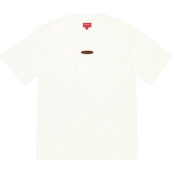 Supreme Oval Logo S/S Top Svetre Biele | SK252YU
