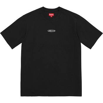 Supreme Oval Logo S/S Top Svetre Čierne | SK254IS