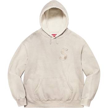 Supreme Overdyed S Logo S Kapucňou Mikiny Biele | SK312FM