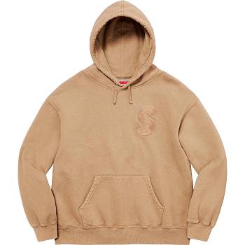 Supreme Overdyed S Logo S Kapucňou Mikiny Hnede | SK314HK