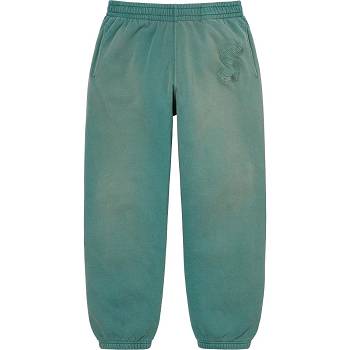 Supreme Overdyed S Logo Sweatpant Nohavice Aqua | SK187LH