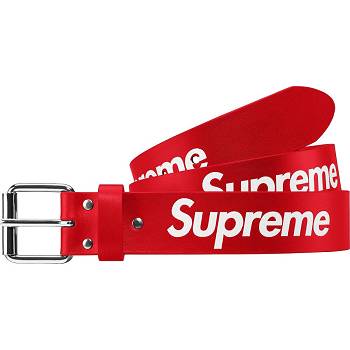 Supreme Repeat Kozene Belt Opasky Červené | SK428MA