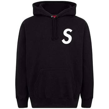 Supreme S Logo Split Mikiny S Kapucňou Čierne | SK122YU