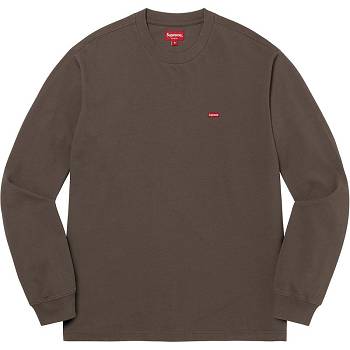 Supreme Small Box L/S Tee Svetre Hnede | SK250RW