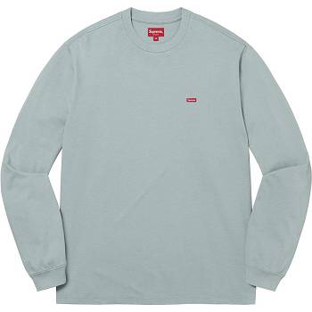 Supreme Small Box L/S Tee Svetre Tyrkysové | SK246MA