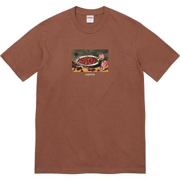 Supreme Strawberries Tee Tricko Hnede | SK340HK