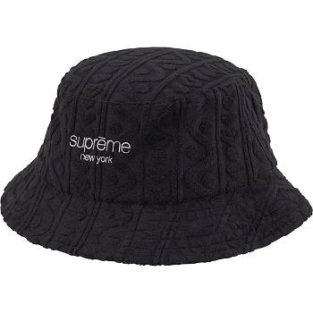 Supreme Terry Pattern Crusher Klobuky Čierne | SK450CE