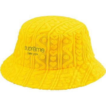 Supreme Terry Pattern Crusher Klobuky Žlté | SK452BC