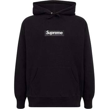 Supreme White Logo Mikiny S Kapucňou Čierne | SK130FM