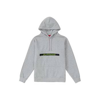 Supreme Zip Pouch S Kapucňou Mikiny Siva | SK338FM